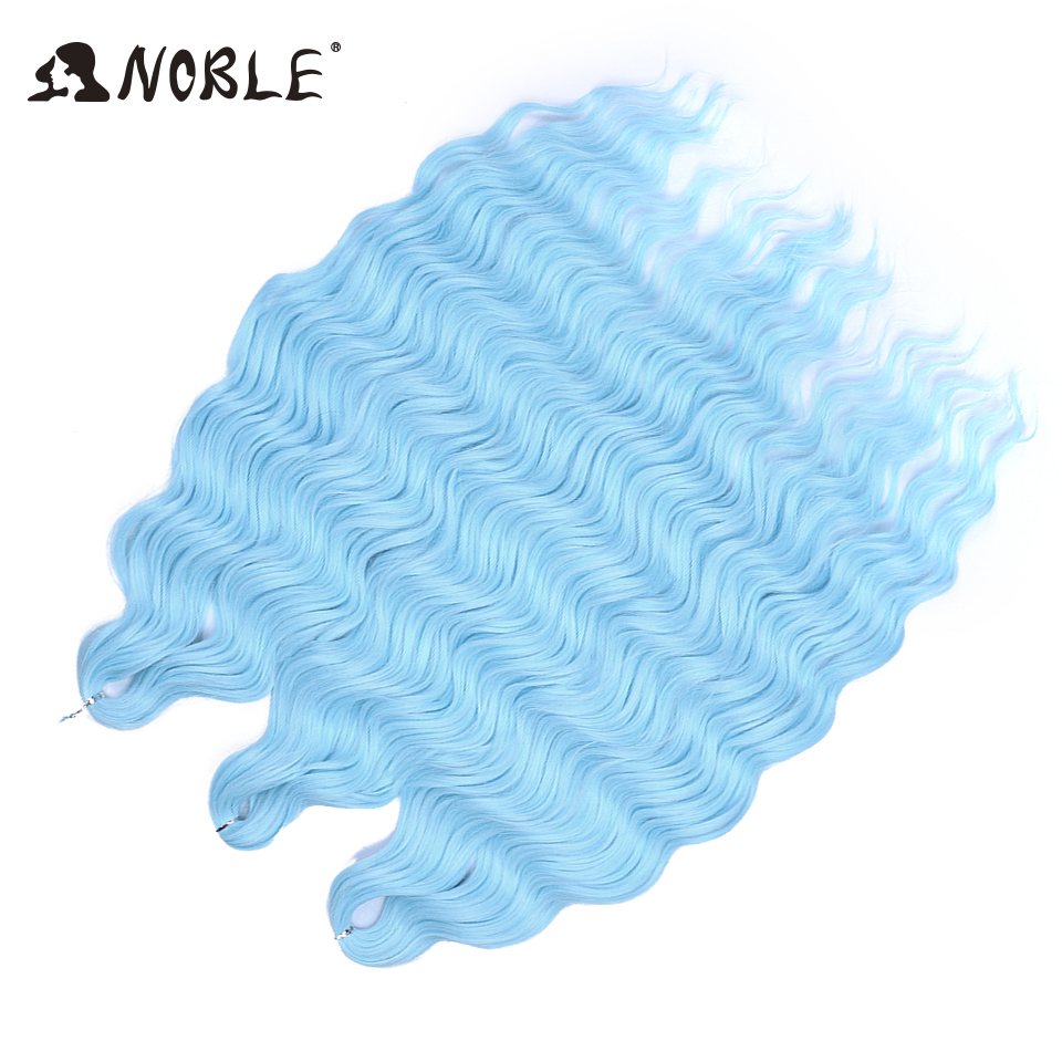 Noble Hair Synthetic Loose Deep Wave Braiding Hair Extensions Ombre Blonde Twist Crochet Curly Water Wave Braid