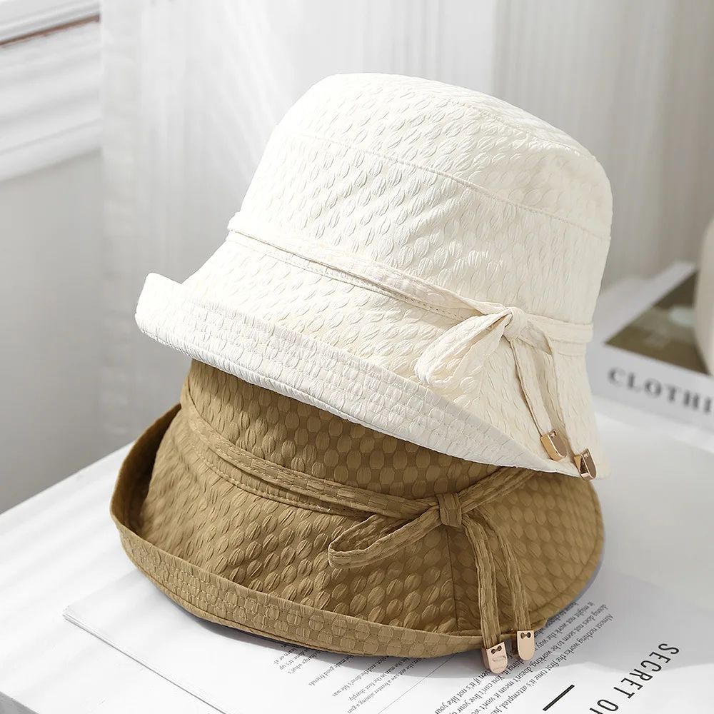 Womens Foldable Bucket Hat Travel Sun Protection Summer Fisherman Hat