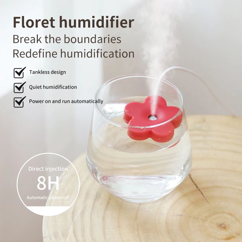 PetalMist Portable Mini USB Humidifier & Aroma Diffuser for Water Bottles