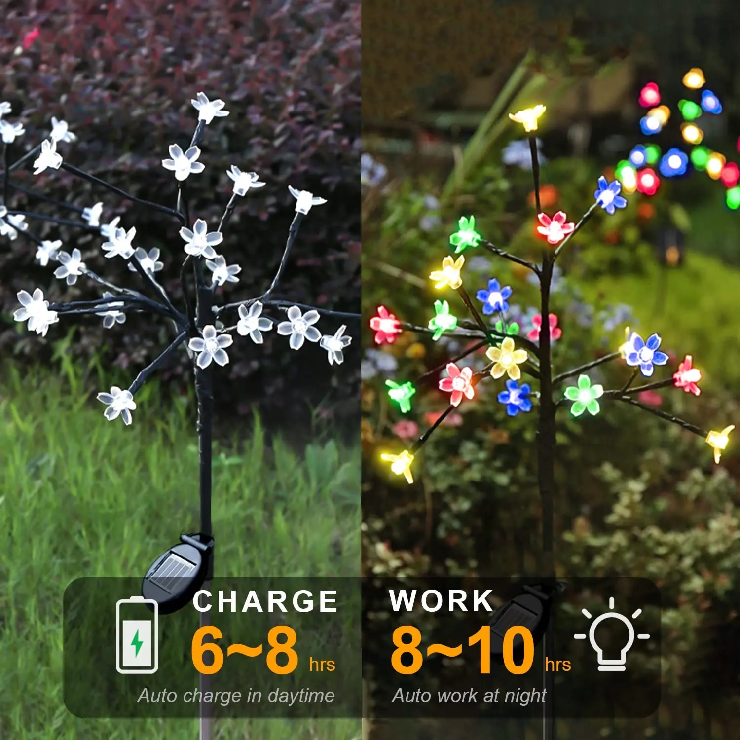 RGB LED Solar Flower Light: Stunning Garden Decoration for Landscape & Backyard