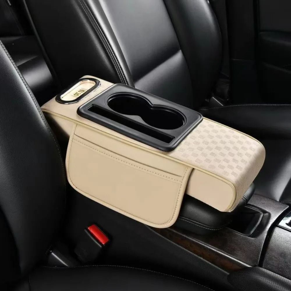 Multifunctional Armrest Cushion – PU Leather Center Console Height Increaser – High-Yield Cockpit Interaction Hub