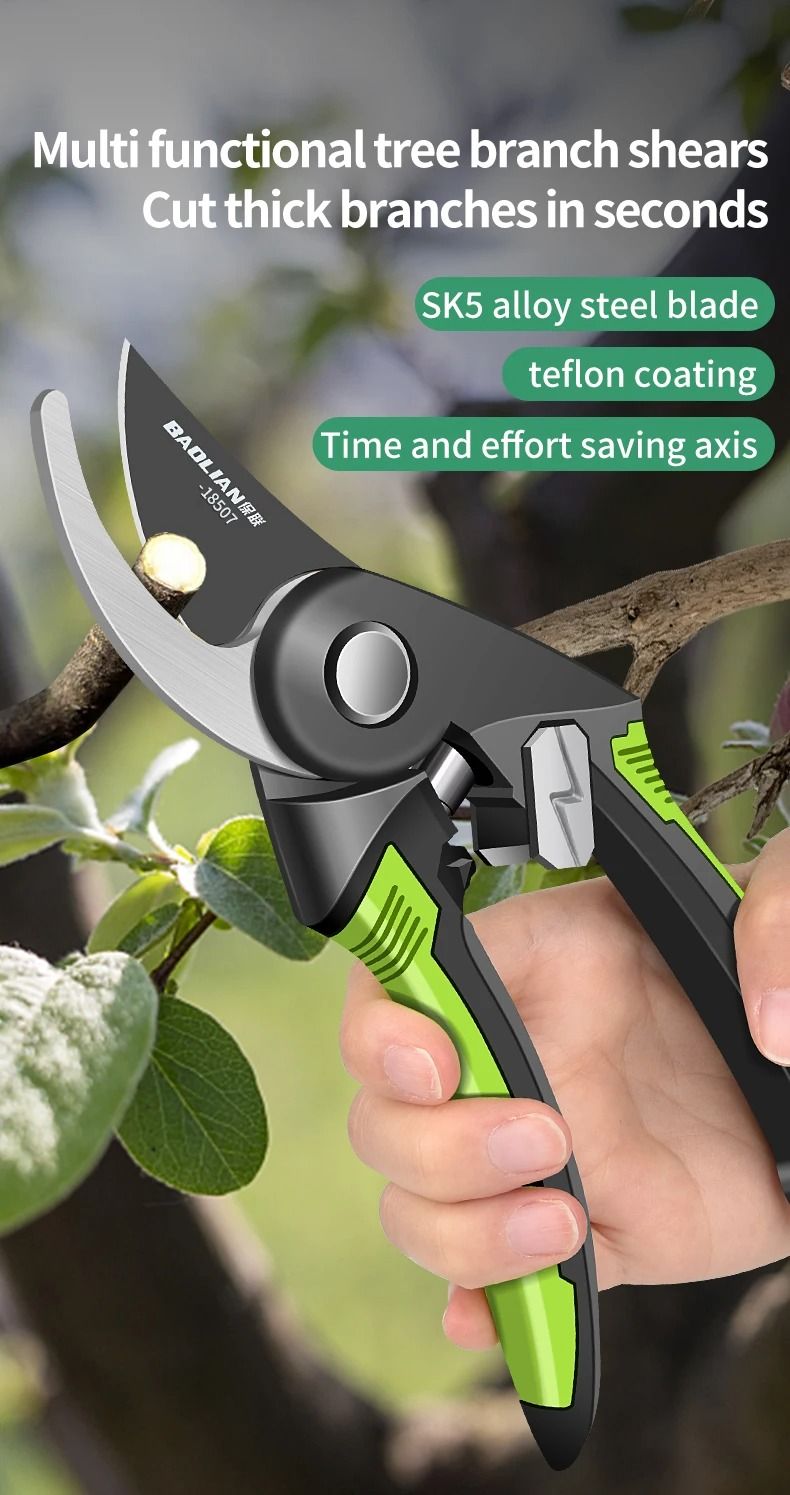 Professional Heavy-Duty Sharp Manual Garden Trimming Tool and Durable Plant Pruning Scissors
