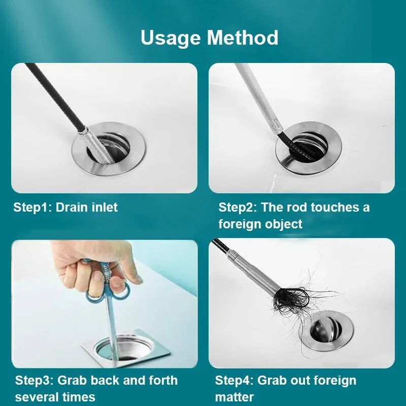 FlexClean Sewer Pipe Unblocker Snake Drain Cleaning Tool