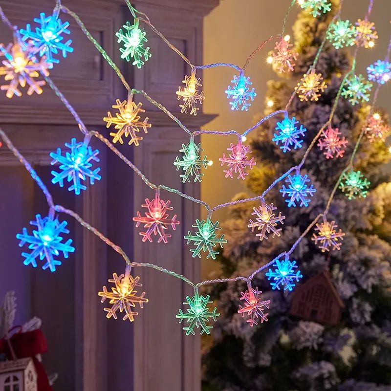 Snowflake LED String Lights USB Powered