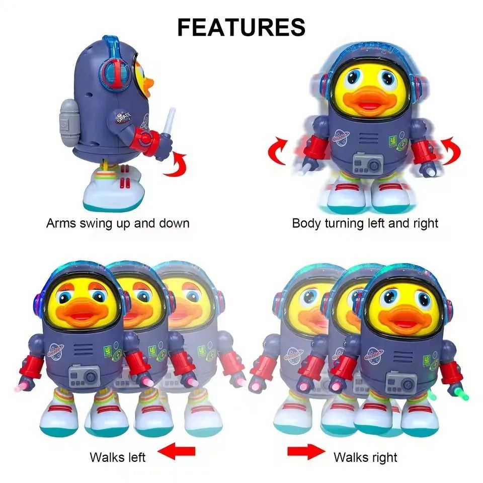 Musical Dancing Duck Toy Electric Light Up Interactive Baby Toy