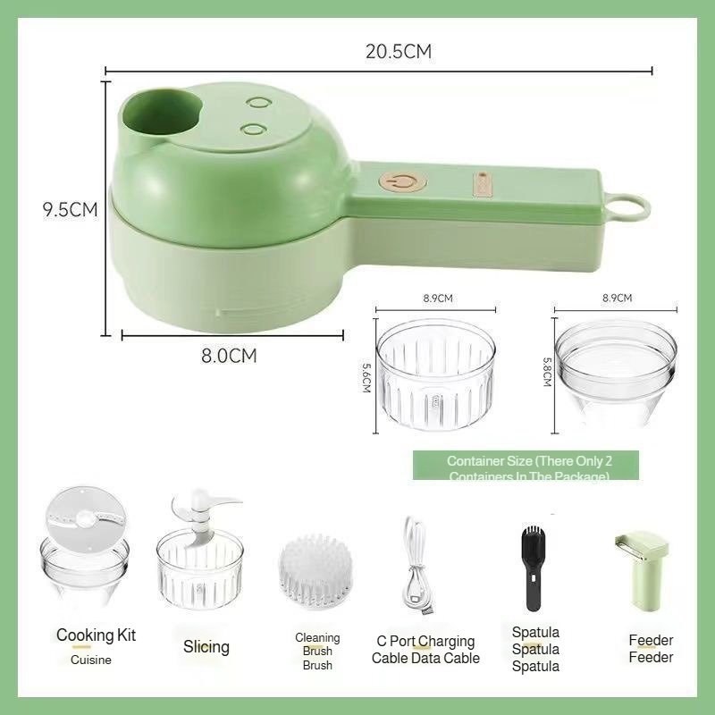 Wireless Garlic Masher, Electric Vegetable Cutter, Meat Grinder, Home Kitchen Mincer