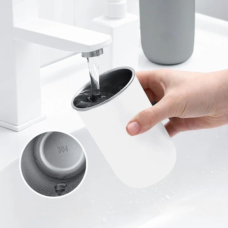 Magnetic Stainless Steel Toothbrush Cup Wall Mounted Bathroom Holder