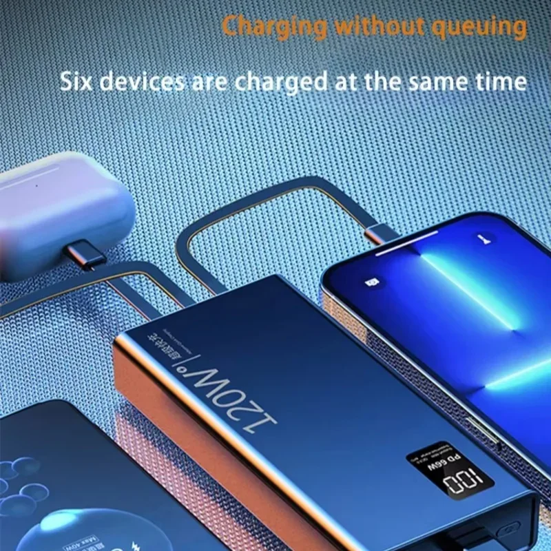 High Capacity Power Bank with Fast Charging Cables