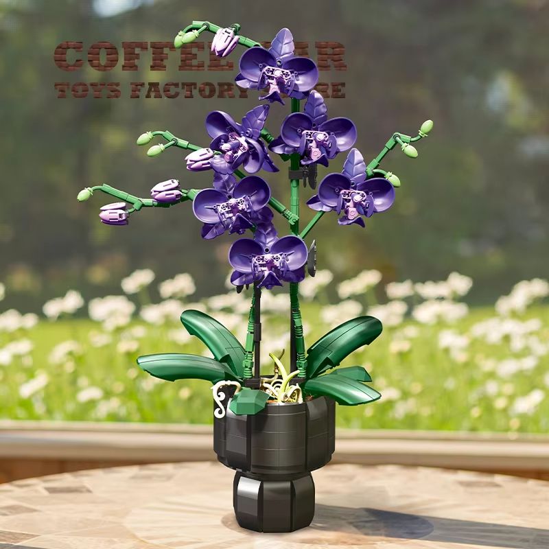 Creative Bonsai Building Blocks Bouquet 3D Model DIY Flower Kit