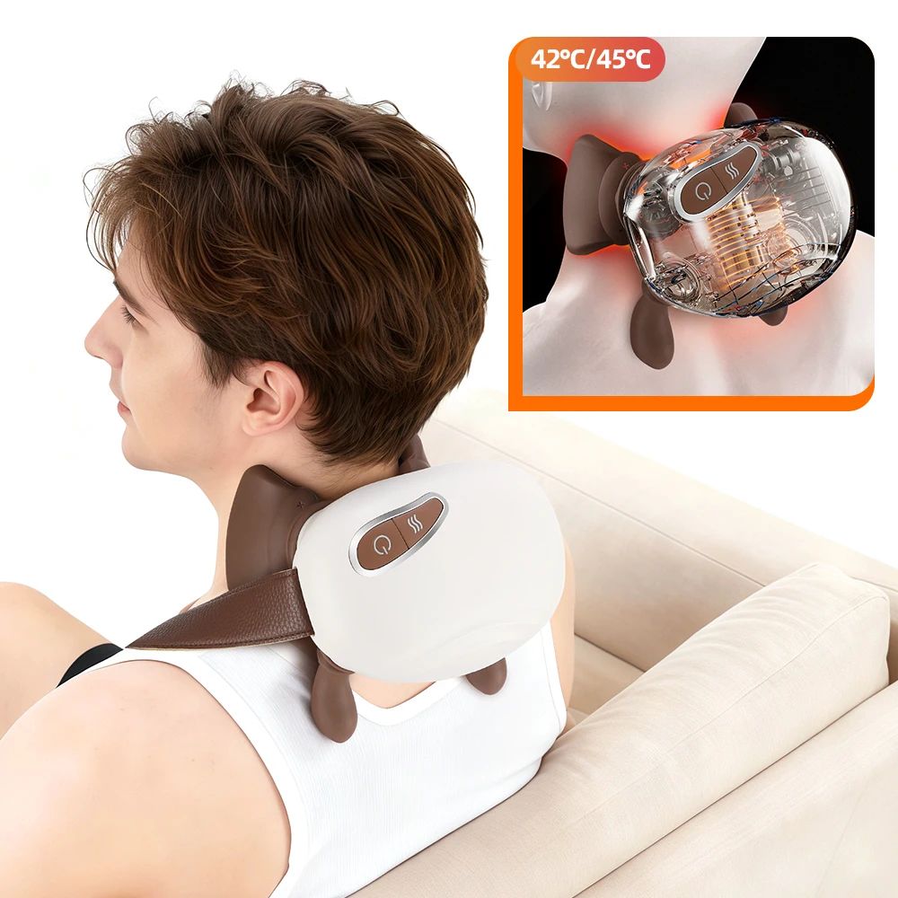 4D Neck and Shoulder Massager with Heat Wireless Kneading Shawl