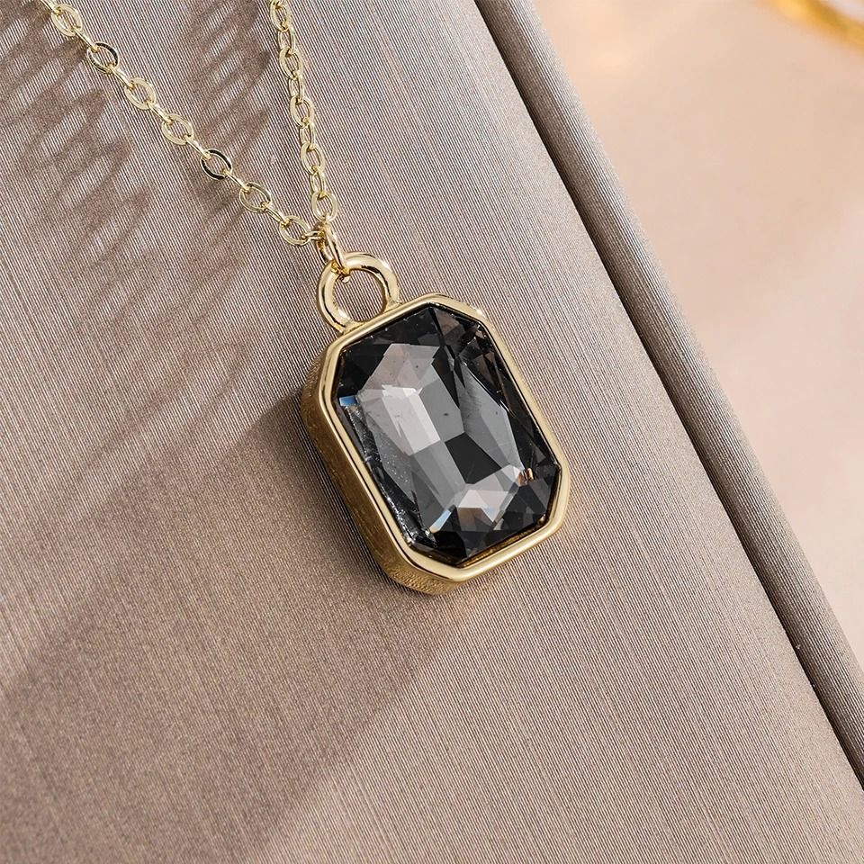 Elegant Square Crystal Stainless Steel Earrings