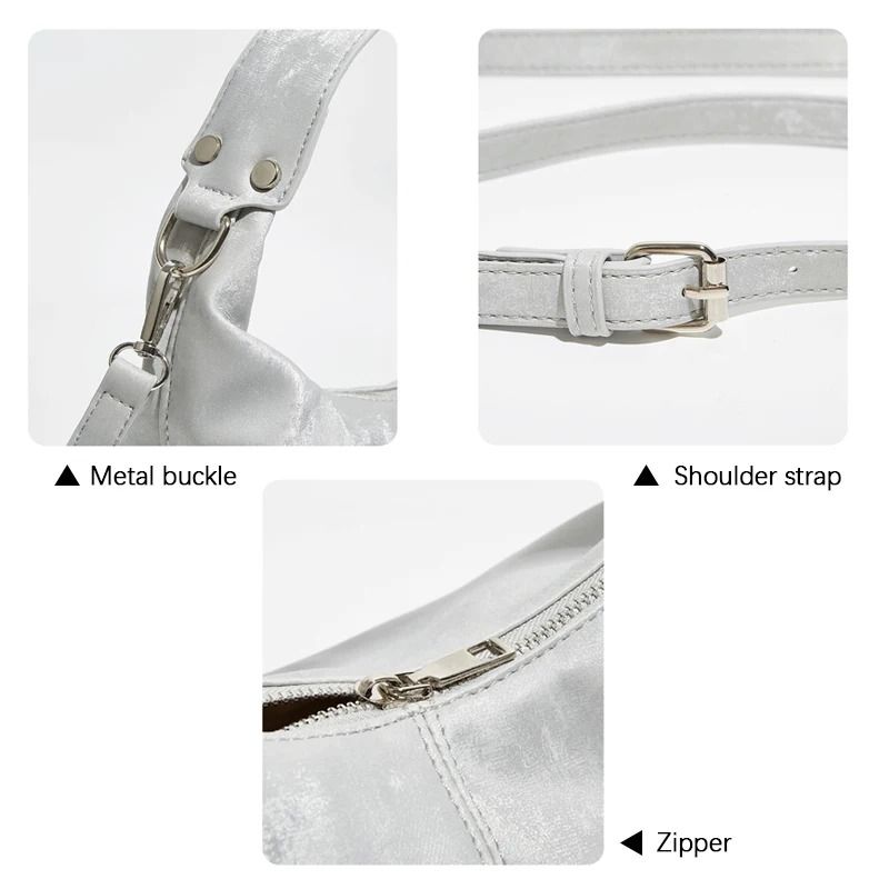 Neo-Chinese Style Jiaozi Bao Satin Underarm Handbag