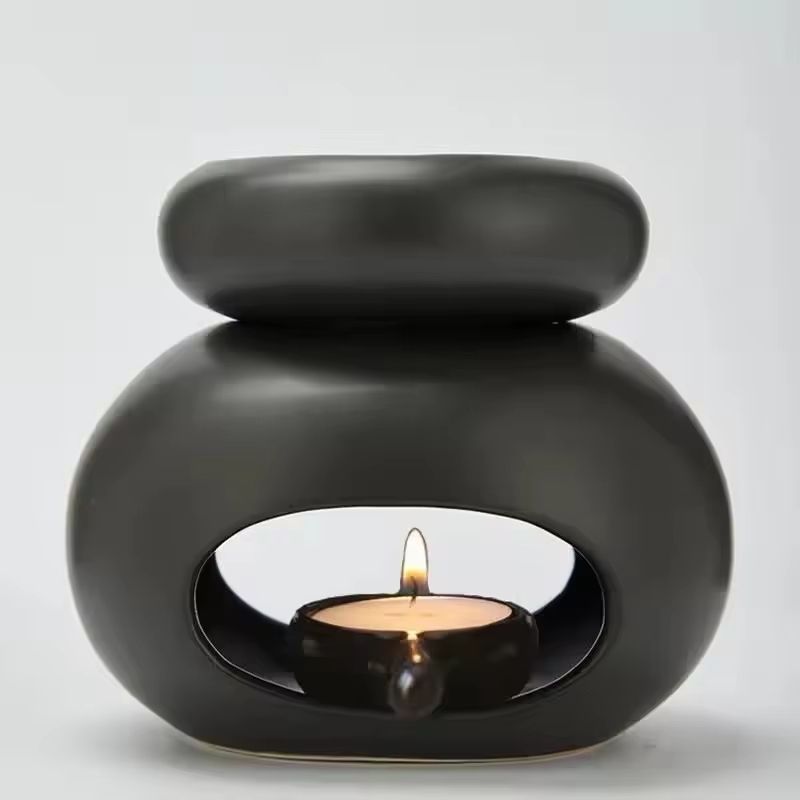 3-in-1 Candle Wax Melt Warmer Essential Oil Aromatherapy Burner Lamp with Candle Holder