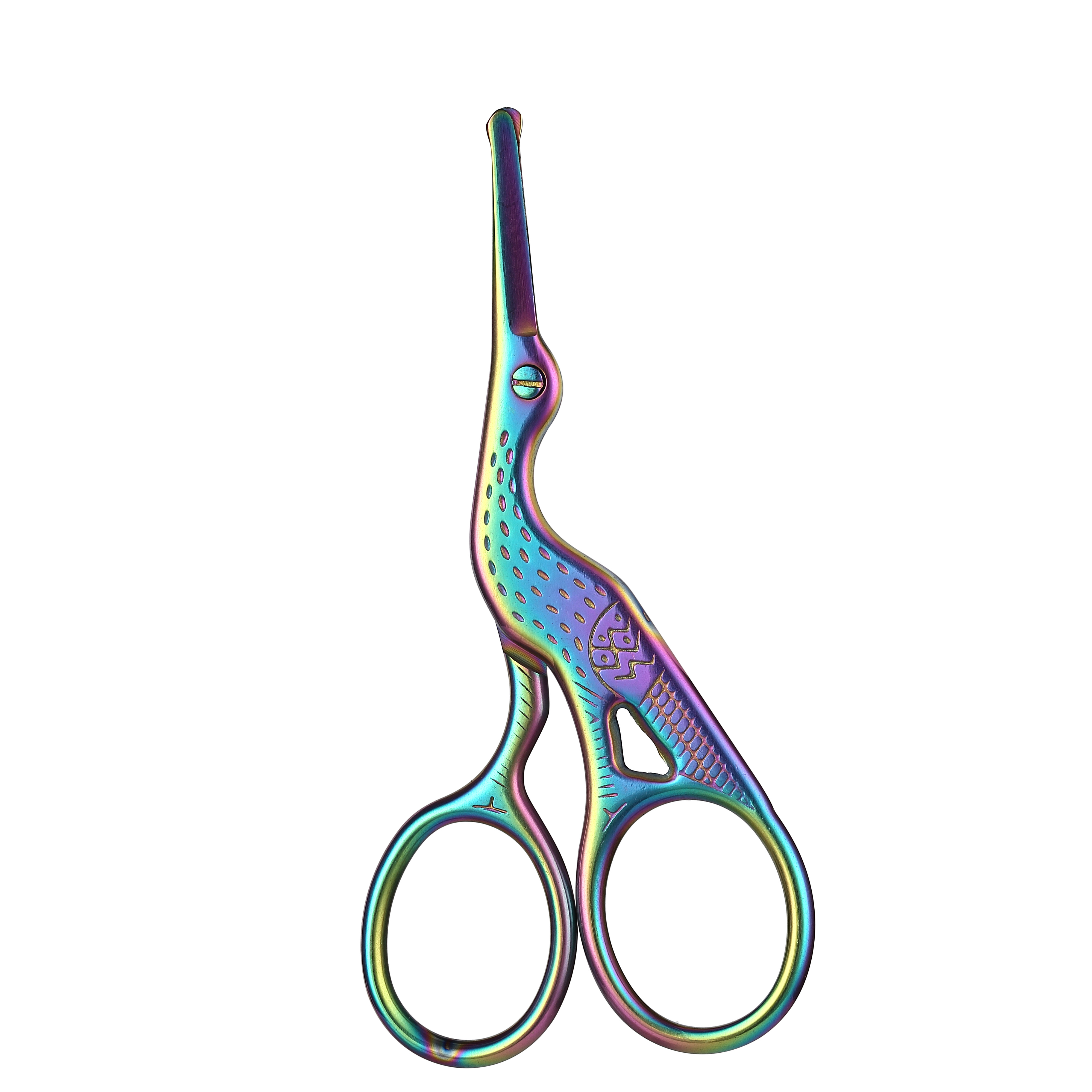 Precision Nose Hair Scissors Stainless Steel Grooming Scissors for Eyebrows Beard and Facial Hair