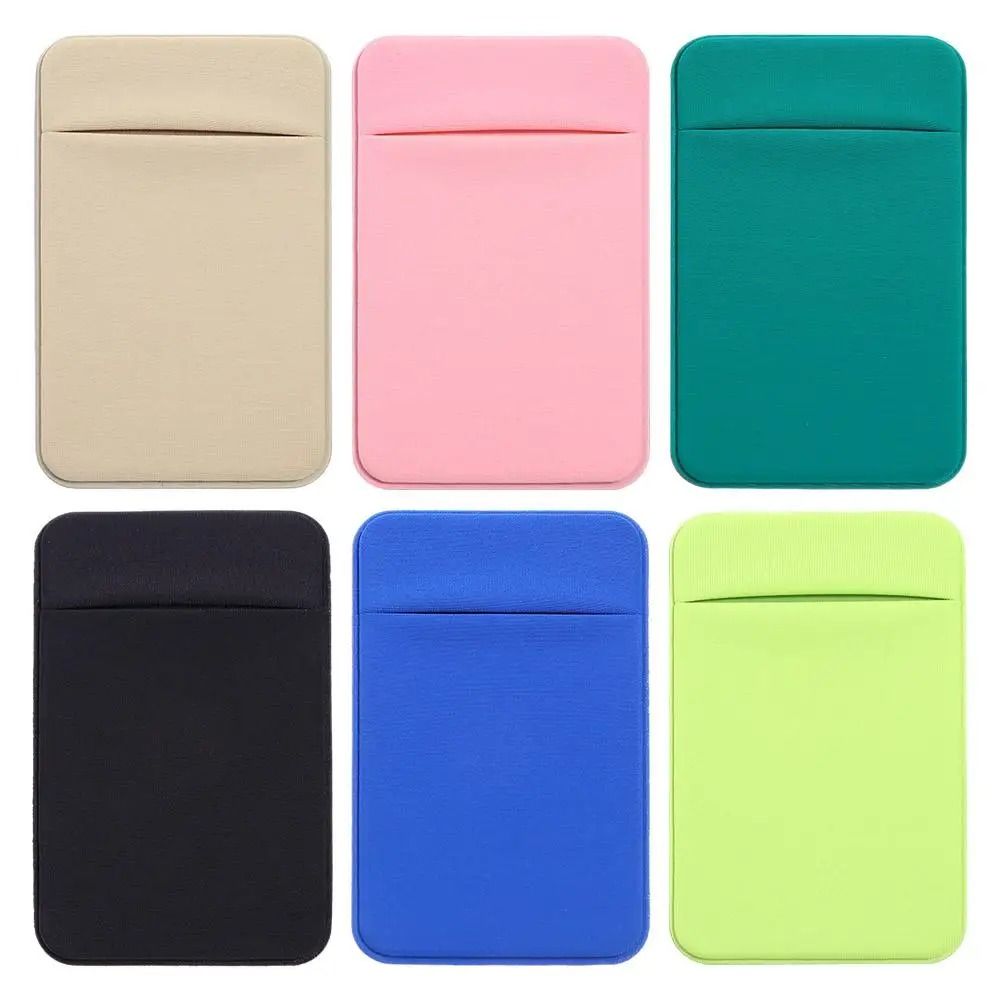 Elastic Cell Phone Card Holder – Slim Lycra Adhesive Mobile Wallet & ID Pocket