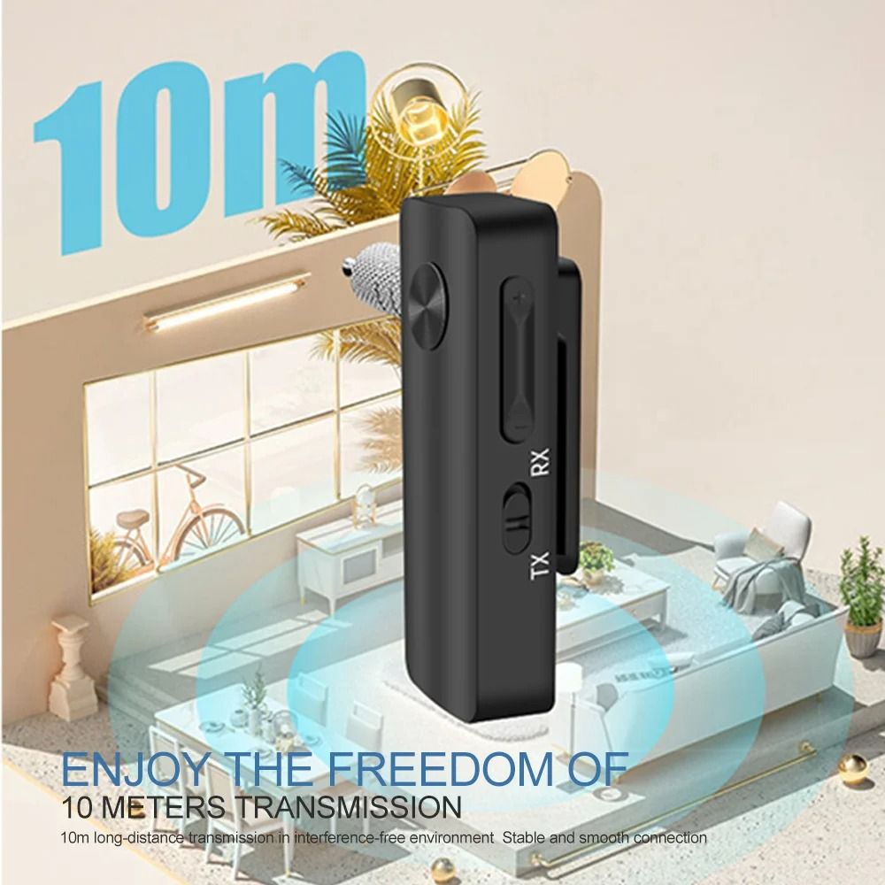 High-Fidelity Bluetooth 5.3 Wireless Audio Transceiver and 2-in-1 Car Adapter