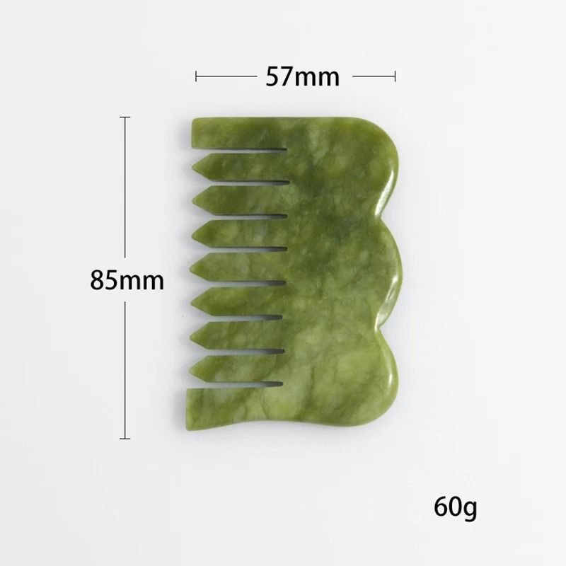 Natural Jade Scalp Comb and Facial Gua Sha Scraping Board