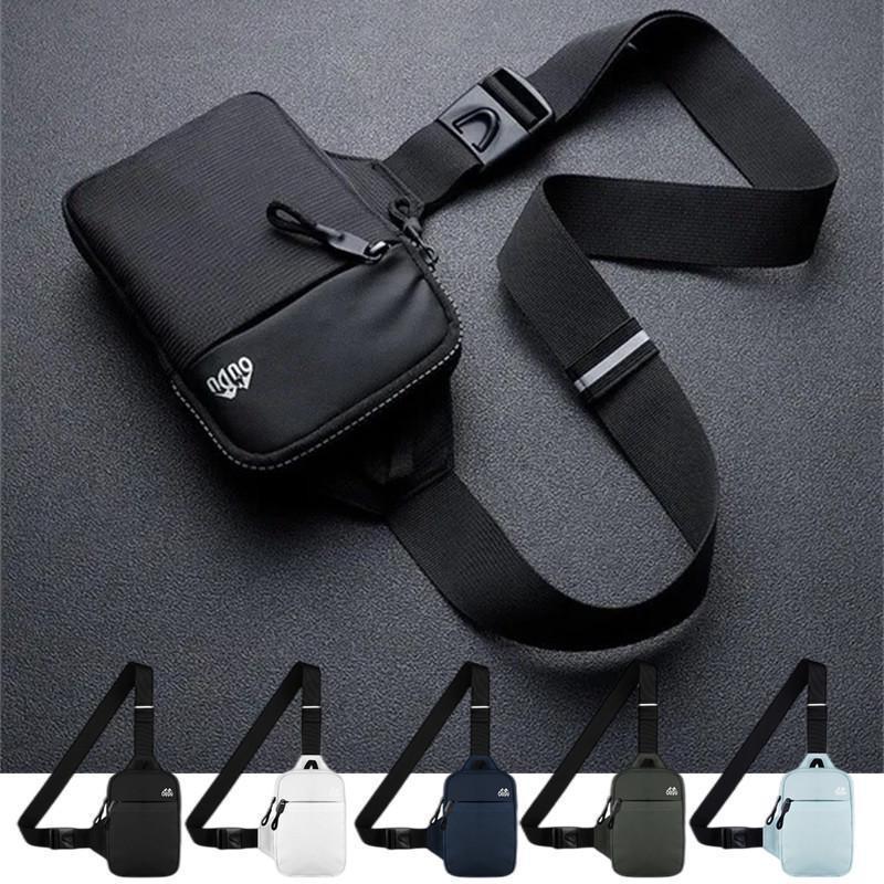 Mens Waterproof Chest & Crossbody Shoulder Bag with Phone Pouch