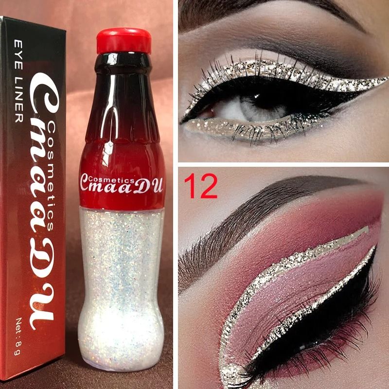 Waterproof Glitter Eyeliner Long Lasting Shimmer Eye Makeup