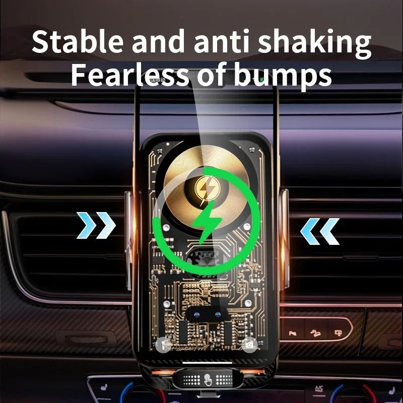 Car Phone Holder Wireless 66W Charger Air Vent Clip Universal