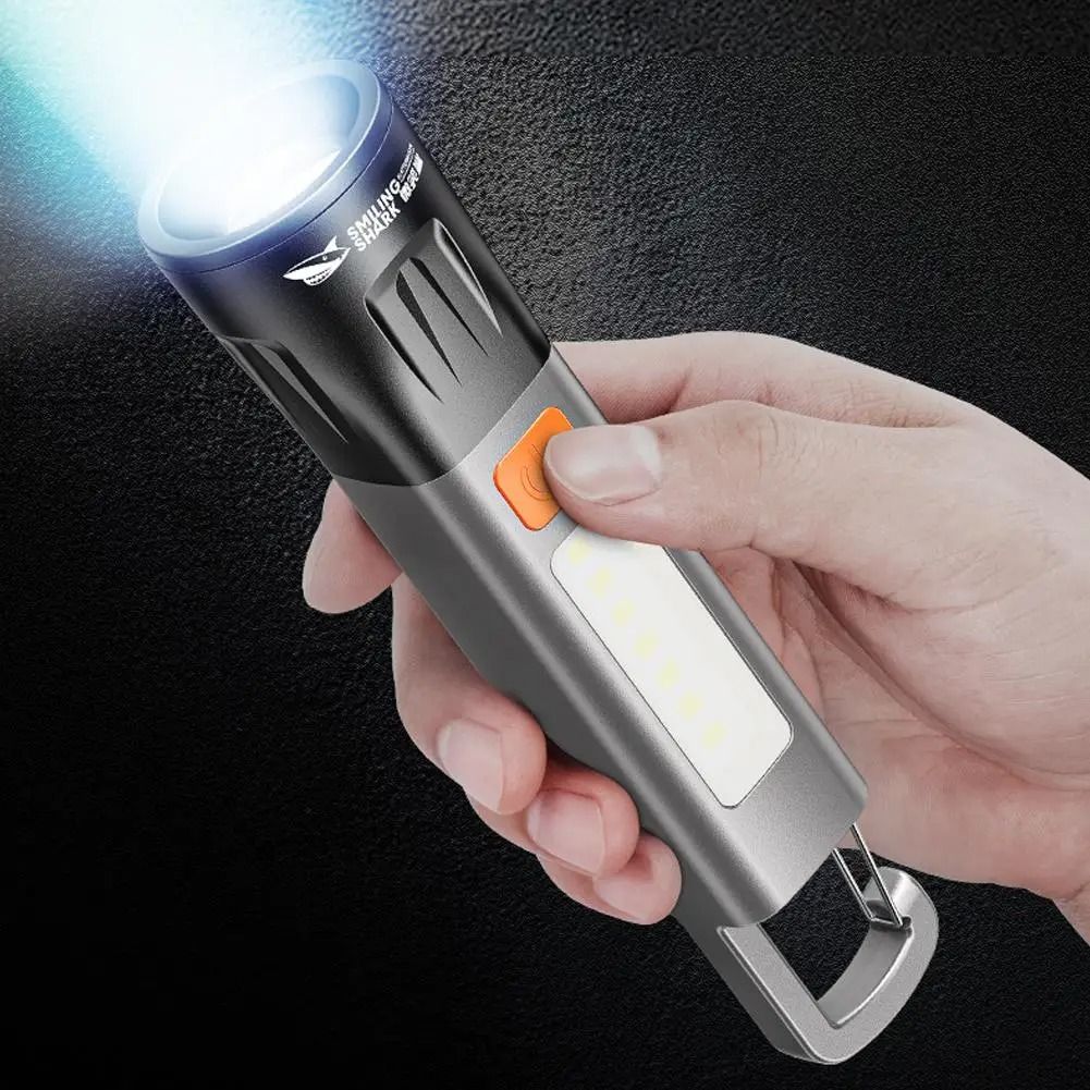 Mini USB Rechargeable Outdoor Flashlight for Camping and Hiking