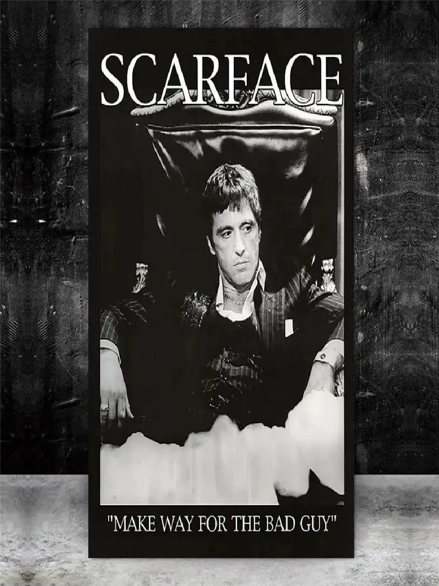 Scarface Al Pacino Canvas Wall Art Poster for Living Room Decor