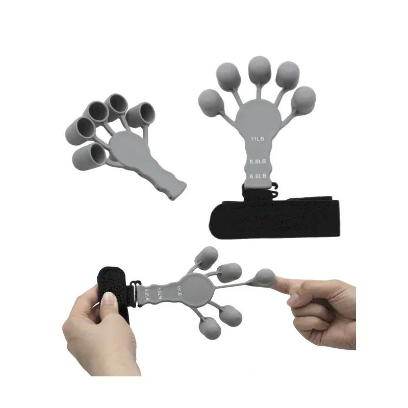 Silicone Finger Exercise Stretcher and Hand Strengthener for Grip Training and Rehab