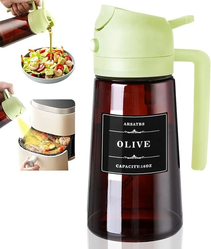 Professional 2-in-1 Glass Oil Dispenser and Precision Sprayer