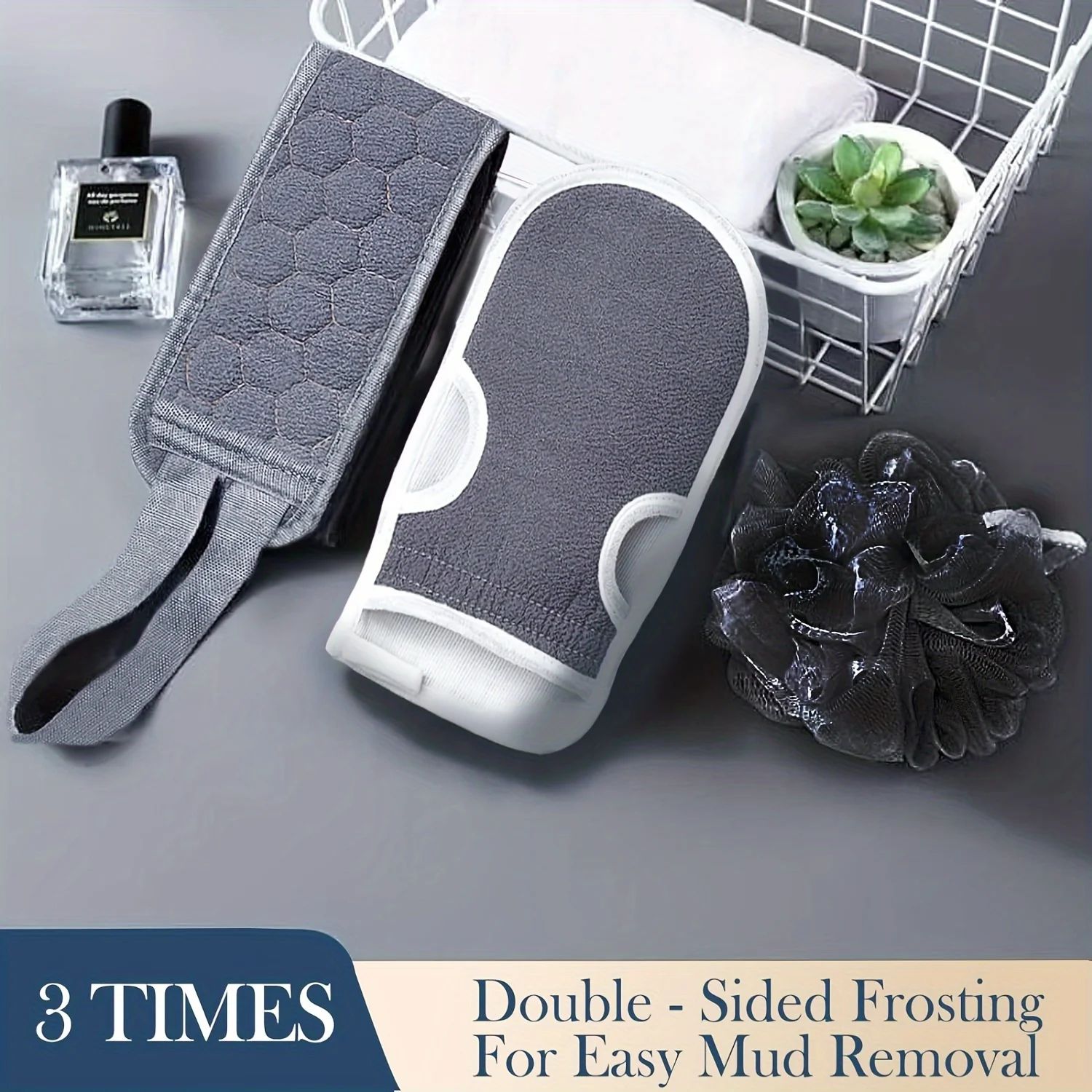 Exfoliating Body Scrubber Bath Set