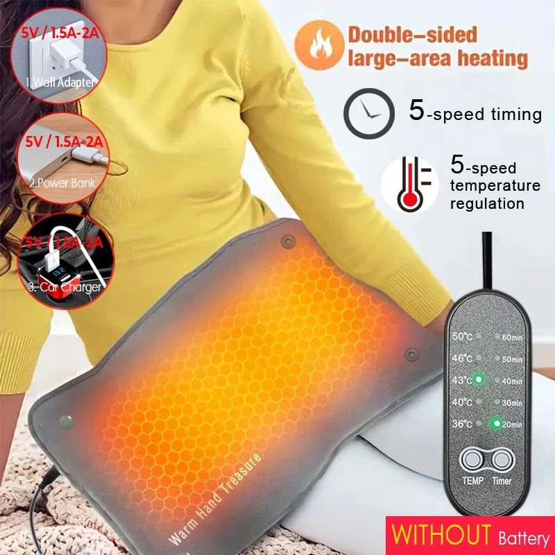 Graphene Quick Heating Warming Pad with Adjustable Temperature and USB Power Supply