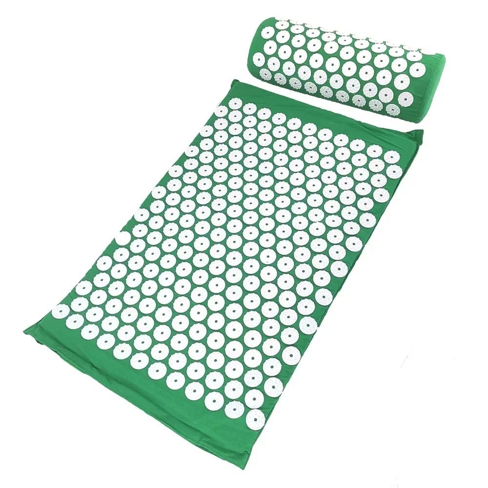 Acupressure Mat Set with Pillow for Back Pain Relief and Deep Stress Relaxation