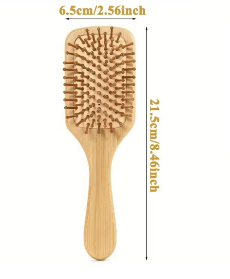 Bamboo Hair Comb Anti Static Wooden Detangling Scalp Massage Comb