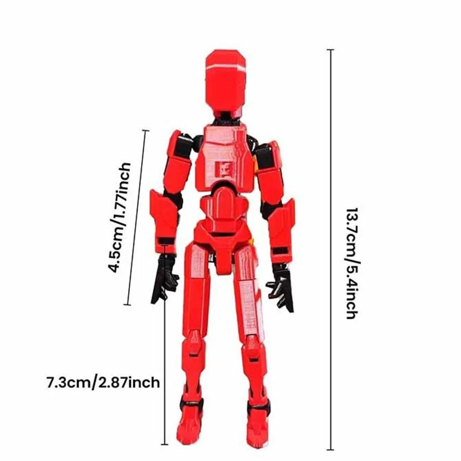 3D Printed Posable Mannequin Action Figure Multi Jointed Robot Model