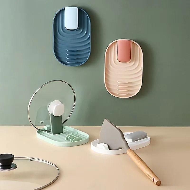 Nordic Silicone Pot Lid and Utensil Storage Rack Non Slip Kitchen Organizer