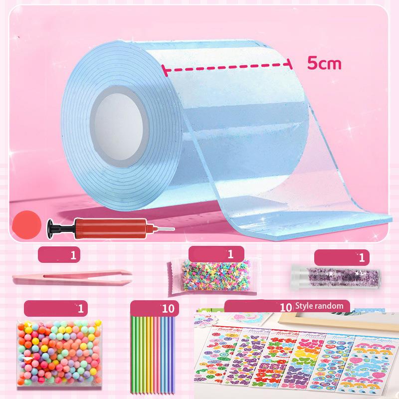 Double Sided Nano Glue Knead Music Tape Bubble Blowing Stickers Full Set of Nano Tape Decompression Toy