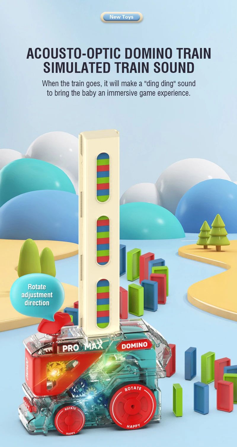 Automatic Domino Train Building Toy