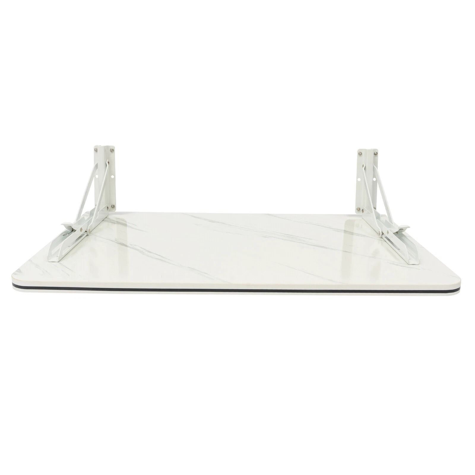 Folding Desk with Stylish Wall-Mounted Durable MDF and Metal Design