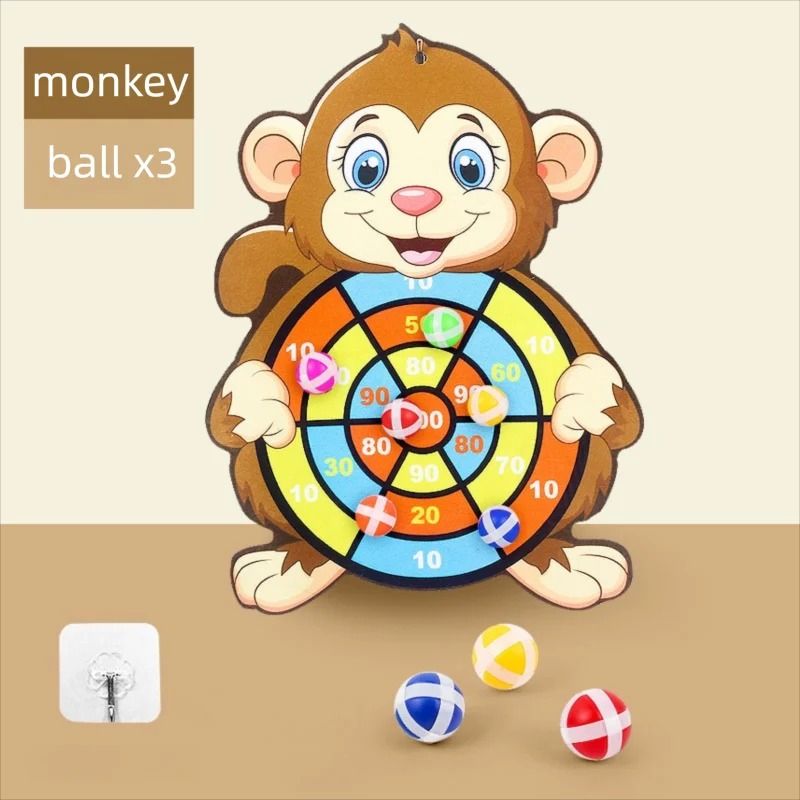 Kids Sticky Dart Board Montessori Game Indoor Target Toy for Ages 3 to 7