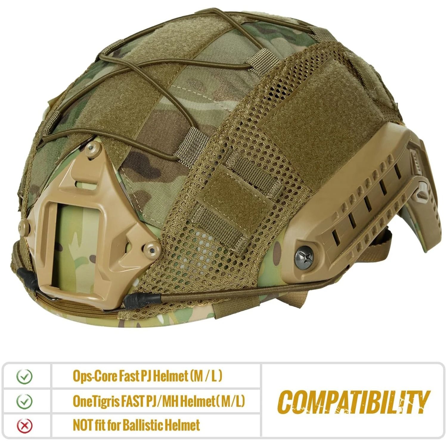 Tactical Helmet Cover Camo Fast Airsoft Paintball High Cut Helmet Cloth