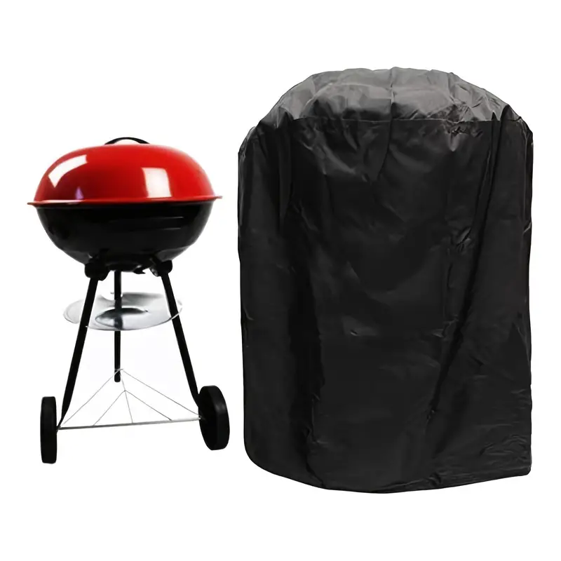 Durable BBQ Gas Grill Cover, UV Protective, Fits Weber Char-Broil, Black Furniture Cover
