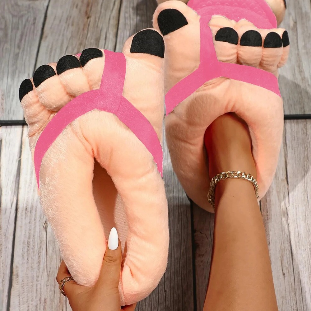 Creative Winter Slippers for Men & Women | Fun Big Feet Couples Soft Cotton House Slides
