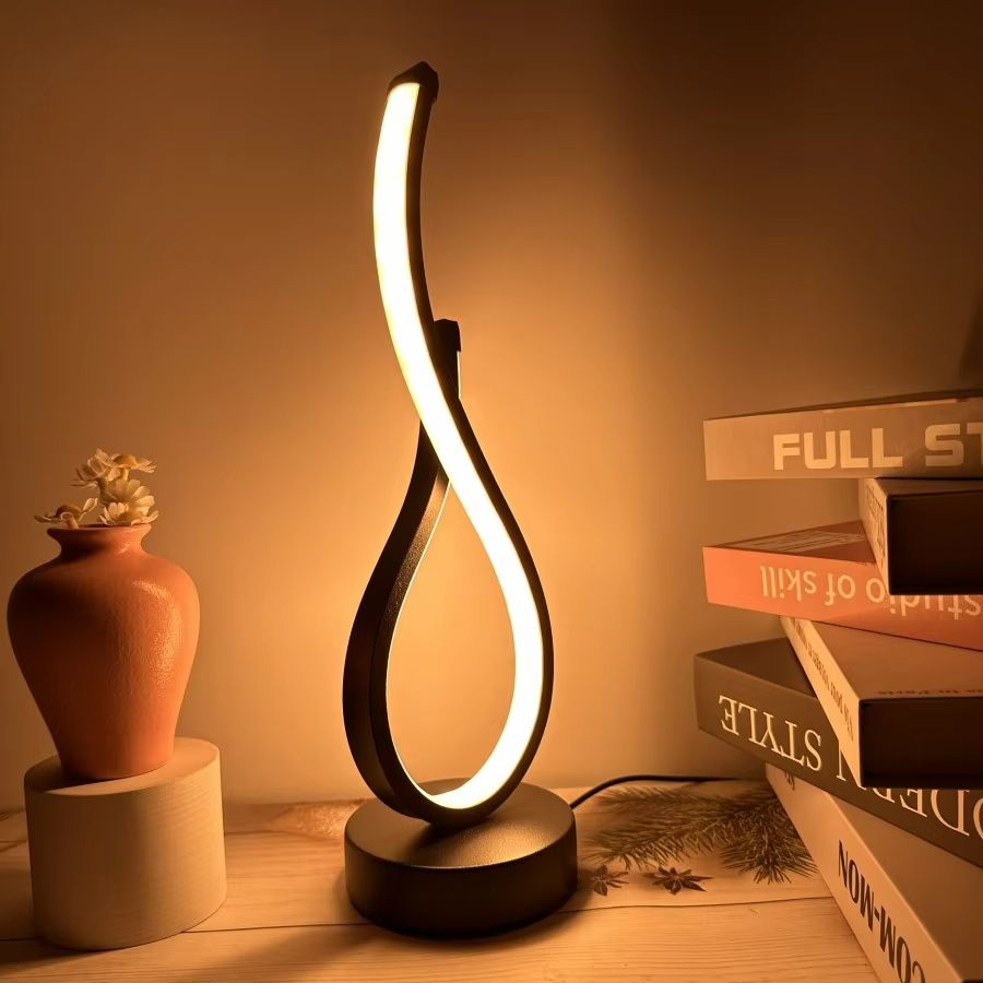 Modern LED Table Lamp – Decorative Night Light for Bedroom, Living Room, Coffee Shop, or Restaurant