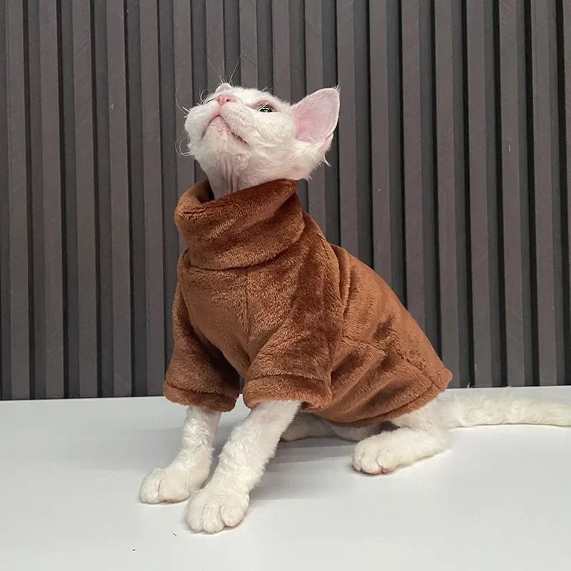 Fashionable Cat and Dog Winter Sweater Pet Hoodie Warm Knit Outfit