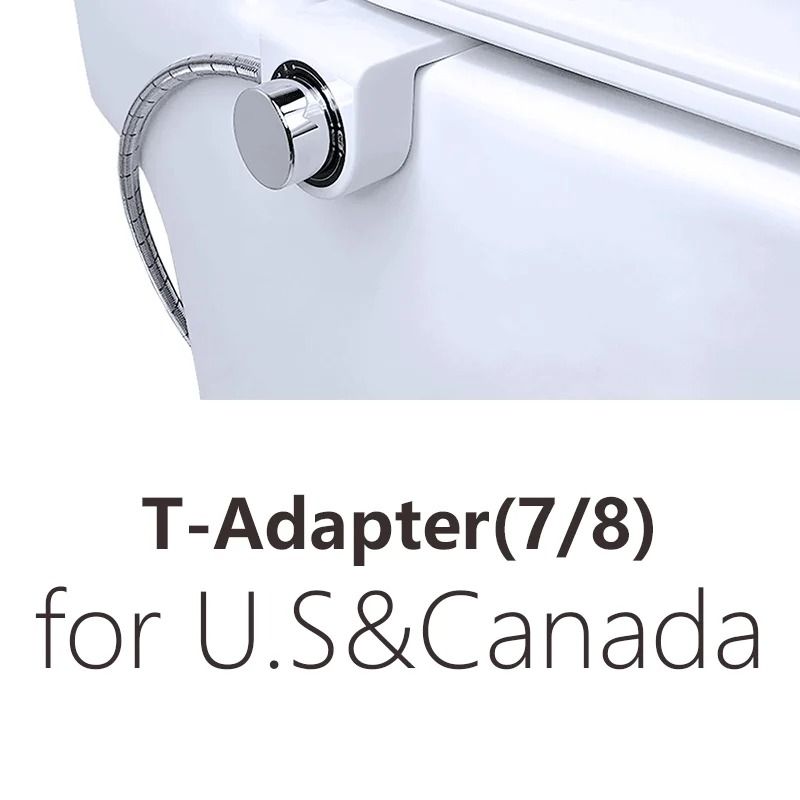 Toilet Bidet Seat Attachment with Dual Nozzles Non Electric Spray