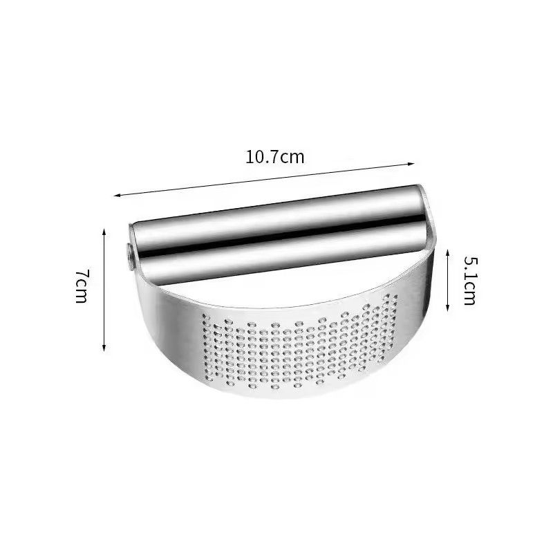 Upgraded Stainless Steel Garlic Press Rocker Manual Garlic Ginger Crusher and Mincer Kitchen Tool