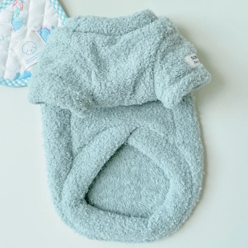 Double Sided Cloud Plush Dog Sweater | Autumn Winter Pet Coat