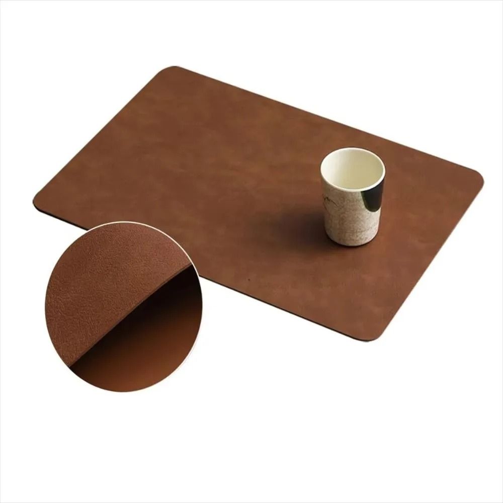 Professional Reversible PU Leather Waterproof Placemat and Heat-Insulated Table Protector