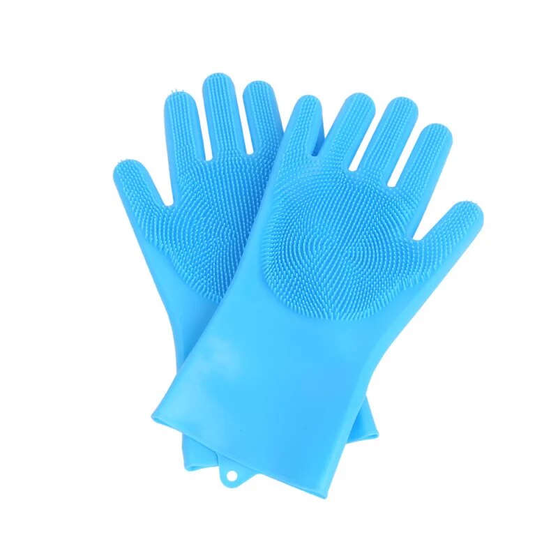Silicone dog clean gloves pet bath massage soft glove wash tools