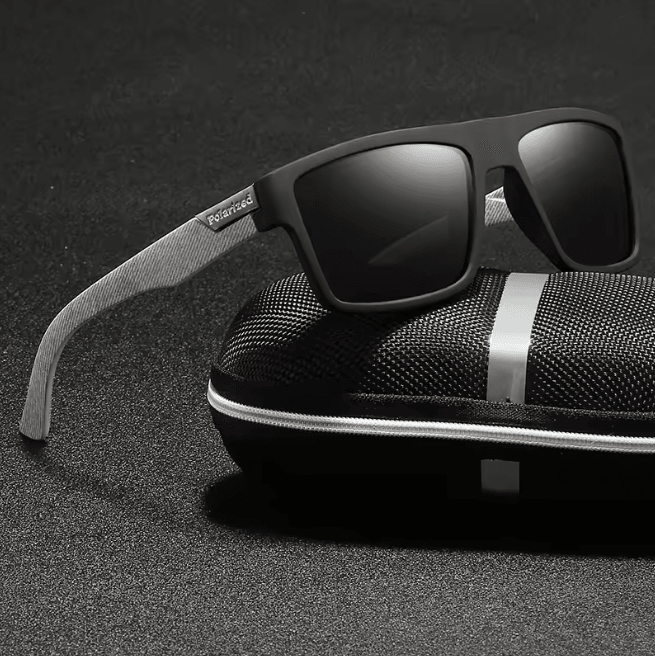 Mens Polarized Square Sunglasses Vintage Driving Style