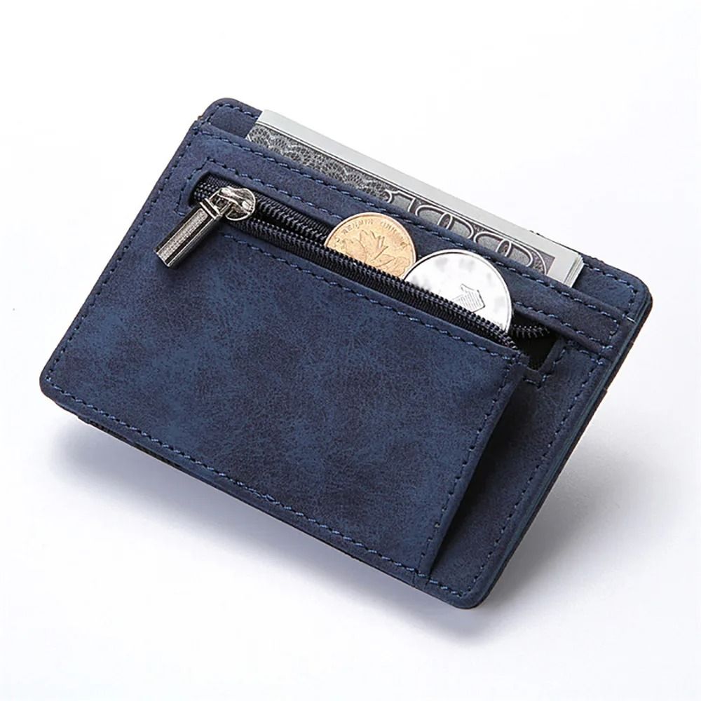 Slim Leather Magic Wallet with Card Holder and Money Clip